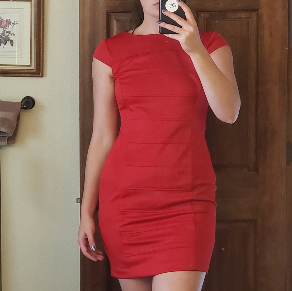 Studio One New York Red Dress - Stripes